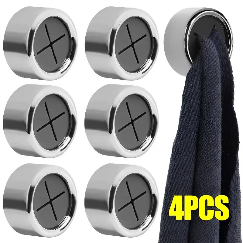 Gancho para toallas sin perforación, estantes de almacenamiento de tela para lavavajillas, soporte para paños de cocina, accesorios para baño, toalla para colgar en la pared, 1/4 Uds.
