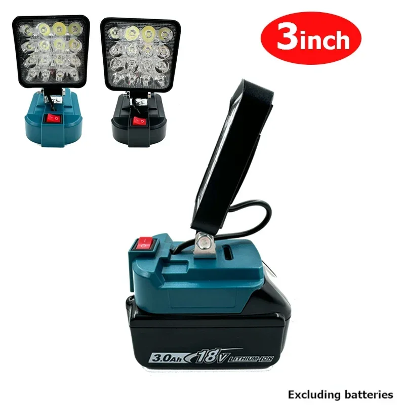 3 inch Cordless LED Work Light for Makita 14.4V-18V Li-ion Battery Handheld Emergency Tool Light Camping Flashlight Spotlights
