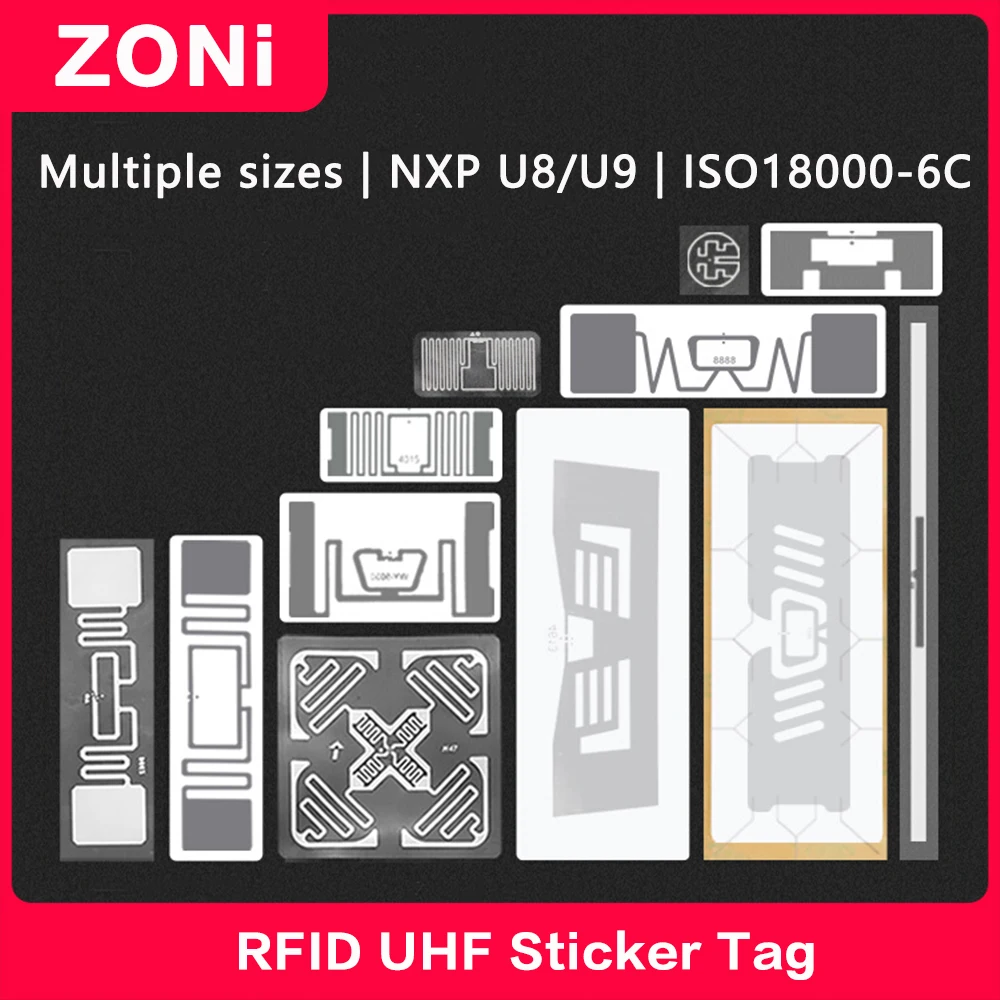 RFID-метка из бумаги с покрытием UHF 18000-6C 860-960 МГц RFID-наклейка UHF PET-тег U8/U9 чип электронная этикетка 915 МГц Высокое качество 20 шт.
