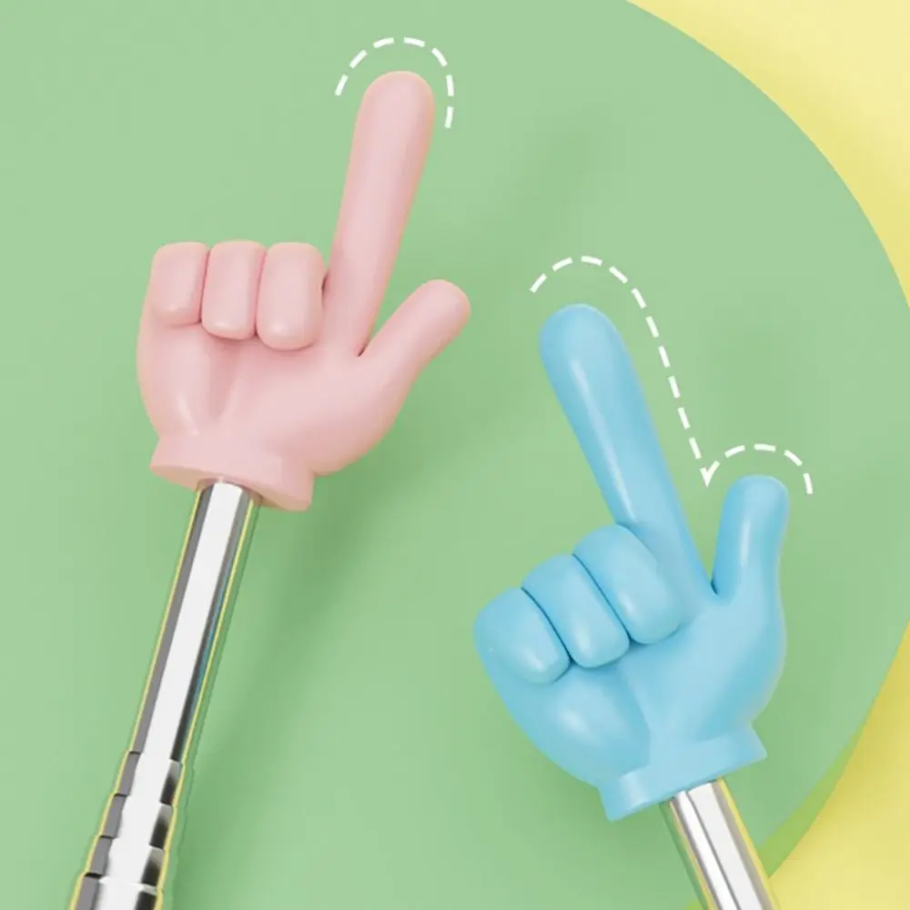 Professional Stainless Steel Teaching Pointer Telescopic Rod Finger Design Teaching Stick Finger Reading Sticks Students