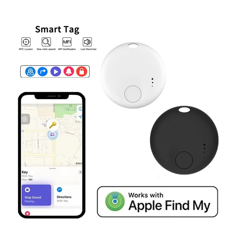 Air Tracker Smart Bluetooth Tracker Tag работает с IOS Find My APP, локатор слежения, устройство защиты от потери предметов, сумка для ключей