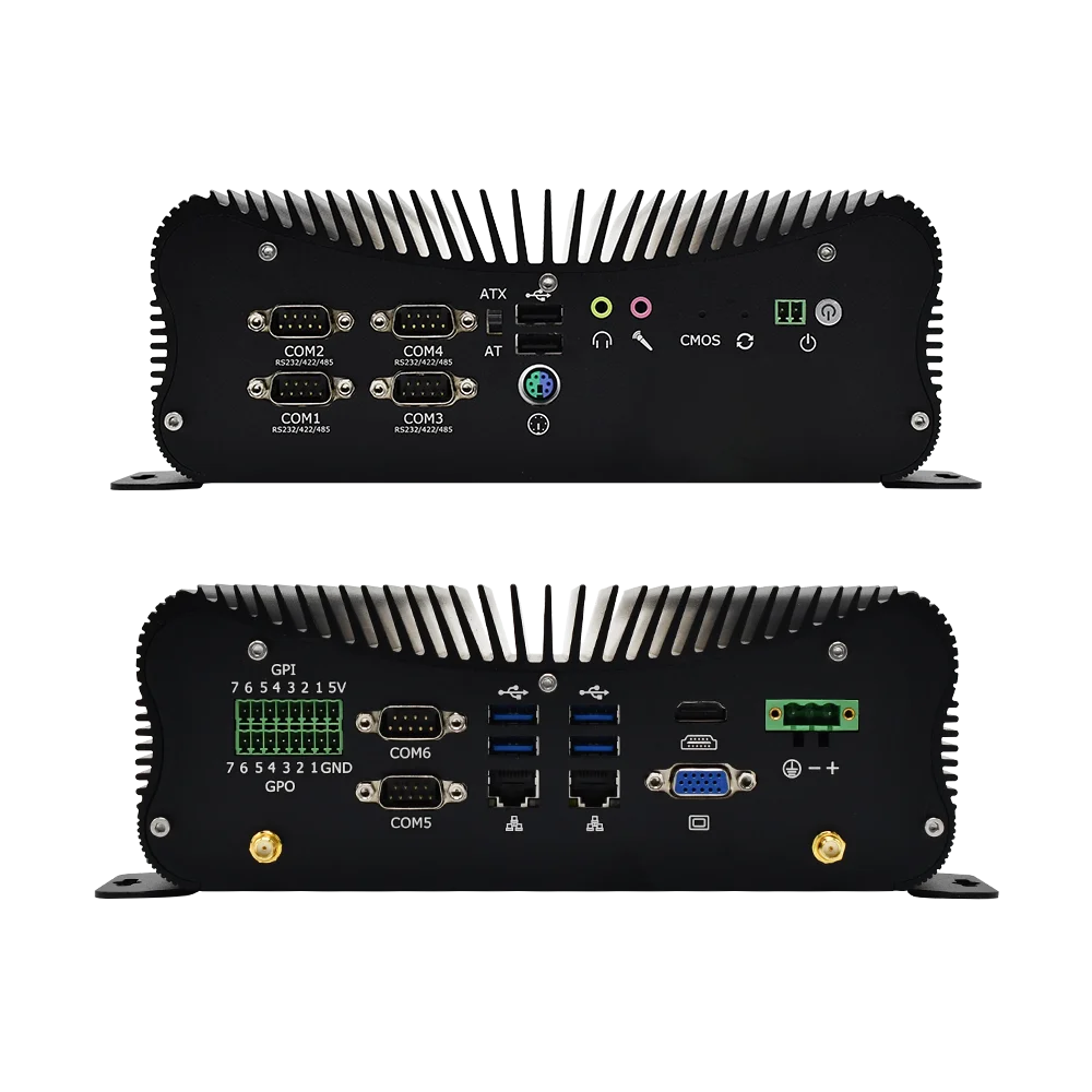 Bezwentylatorowy Mini komputer przemysłowy Intel Core i7 1165G7 i5 1135G7 Mini pulpit PC Windows 10/11, HDMI i VGA RS485/232 COM GPIO LPT USB