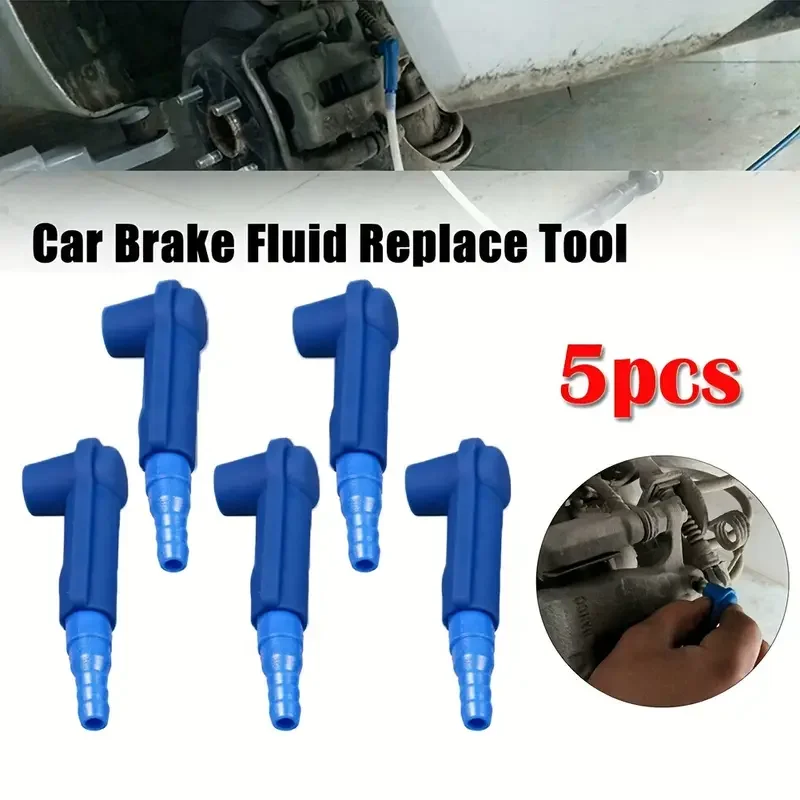 Herramienta de cambio de líquido de frenos de 5 piezas, herramienta de cambio de líquido de frenos de coche, conector de herramienta intercambiable de aire de repuesto de purga de aceite de bomba