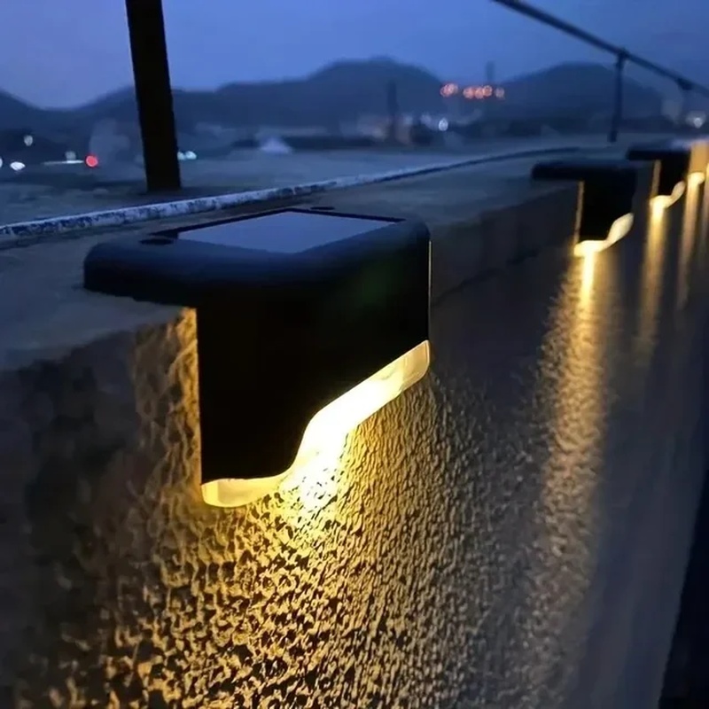 1 팩 LED 태양 계단 조명 램프 방수 통로 안뜰 난간 단계 야외 정원 테두리 테라스에 대 한 밤 빛