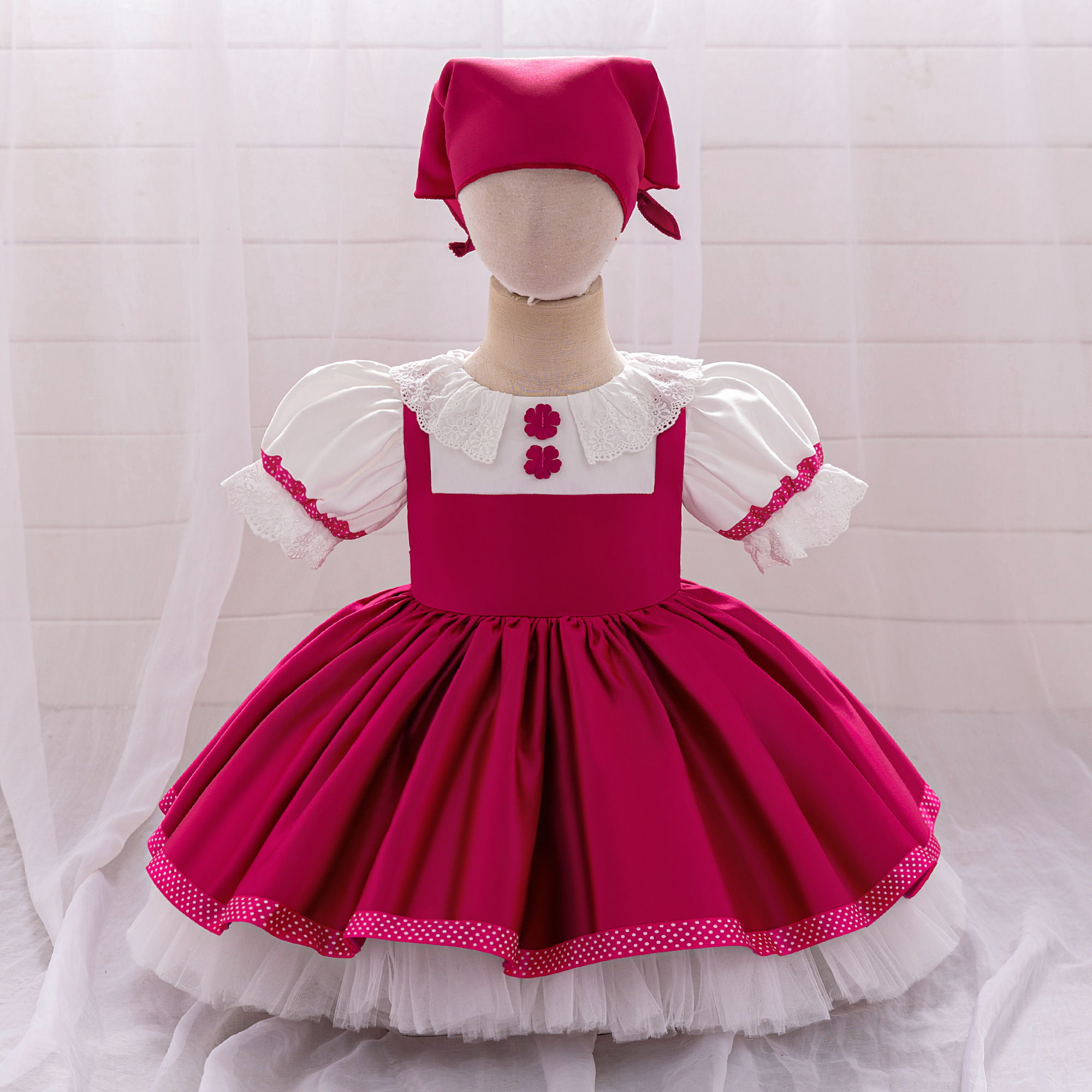 Disfraz de oso Lolita para niñas pequeñas, disfraz de sirvienta de Navidad, tutú para bebé, vestidos de princesa para fiesta de 1er cumpleaños, vestido de fiesta de boda