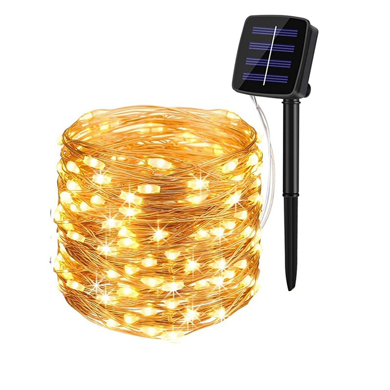 LED-Solar-Außen-Lichterkette, 8 Modi, wasserdicht, Solar-Fee-Girlande, Licht für Baum, Terrasse, Garten, Straße, Hochzeit, Party, Dekoration