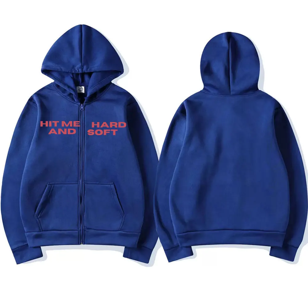 Hit me duro e macio 2025 tour zíper hoodies fãs presente das mulheres dos homens roupas pullovers moda hip hop zip up camisolas jaquetas
