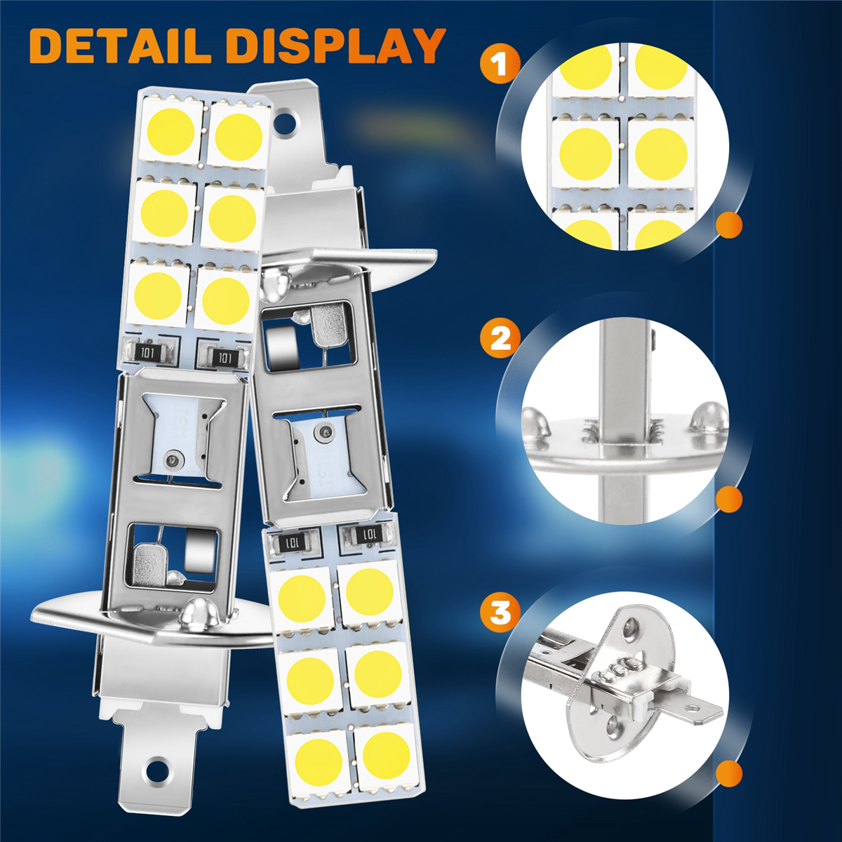 4ชิ้น H1 6000K ซูเปอร์สีขาว80W ชุดหลอดไฟ lampu depan LED ไฟตัดหมอก