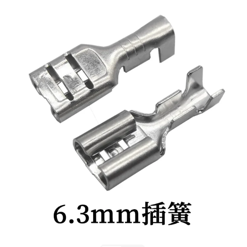 10 Uds 2,8/4,8/6,3mm gancho interruptor Terminal vaina interfaz hembra cableado enchufable Terminal de compresión en frío conector de cobre