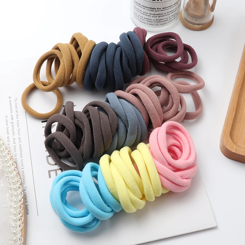 Nylon Rubber Elastic Hair Bands for Girls, Crianças Ponytail Holder, Headband, Kids Ornaments, Acessórios de Cabelo, Presente, 50Pcs