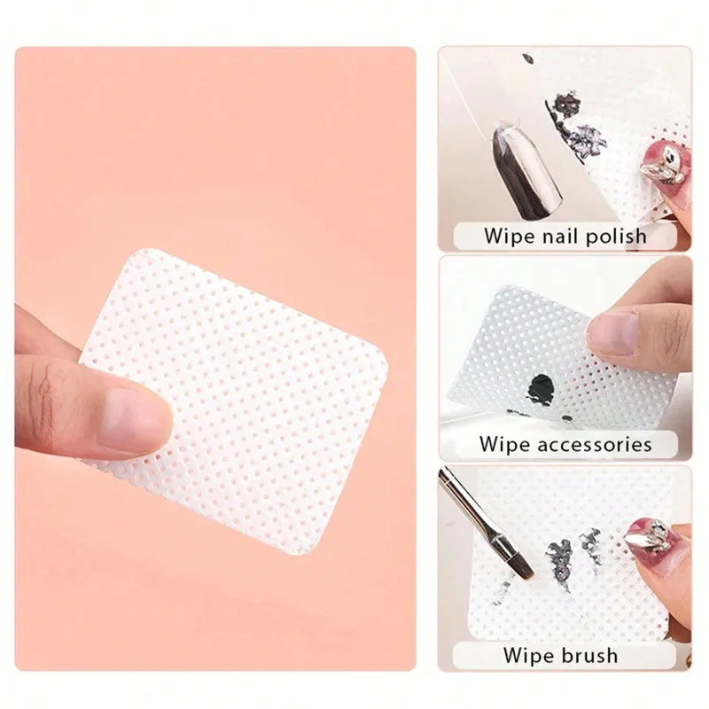 Lint ฟรีผ้าฝ้ายเล็บ Remover ผ้าเช็ดทําความสะอาดเครื่องมือทําความสะอาดเล็บผ้าเช็ดทําความสะอาดเคล็ดลับ UV GEL Polish Removal Pad กระดาษผ้าเช็ดทําความสะอาด