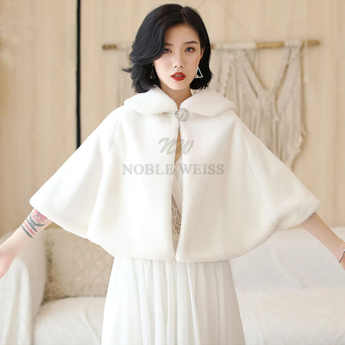 Роскошная свадебная накидка из искусственного меха, свадебная куртка, шаль, укороченная накидка, куртка со стразами, украшения по индивидуальному заказу