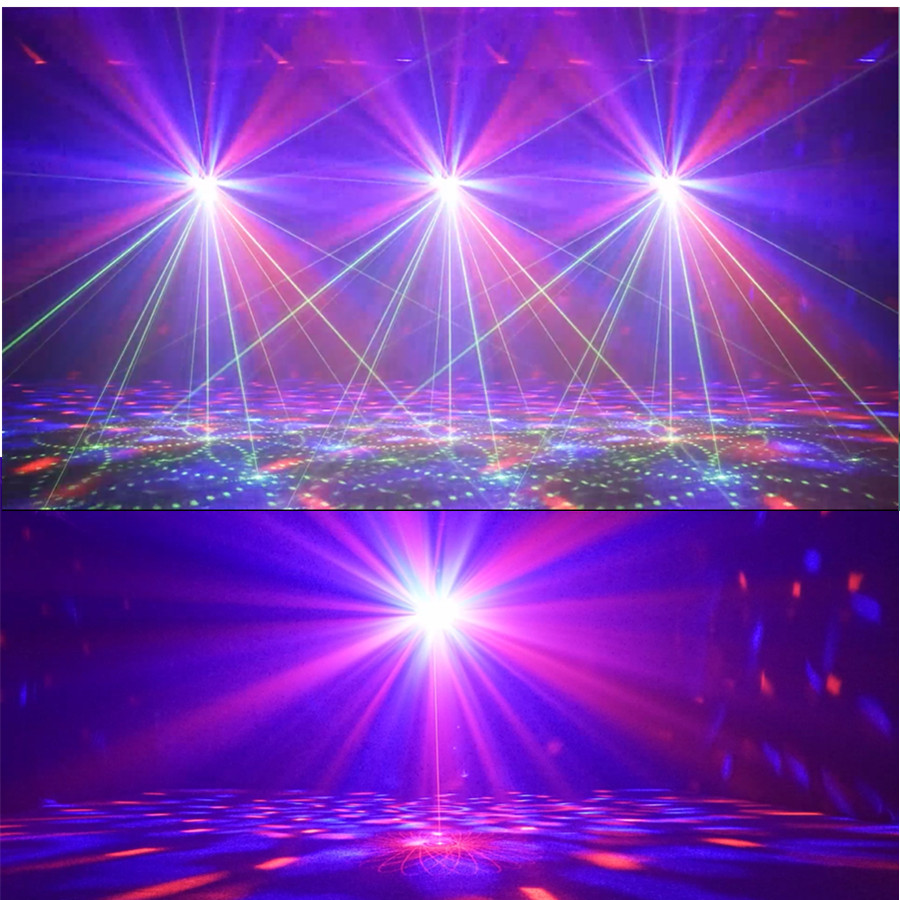 パーティーライトディスコボールライトレーザープロジェクターライト5 in 1 DJステージストロボライトクリスマスウェディングホームクラブ装飾