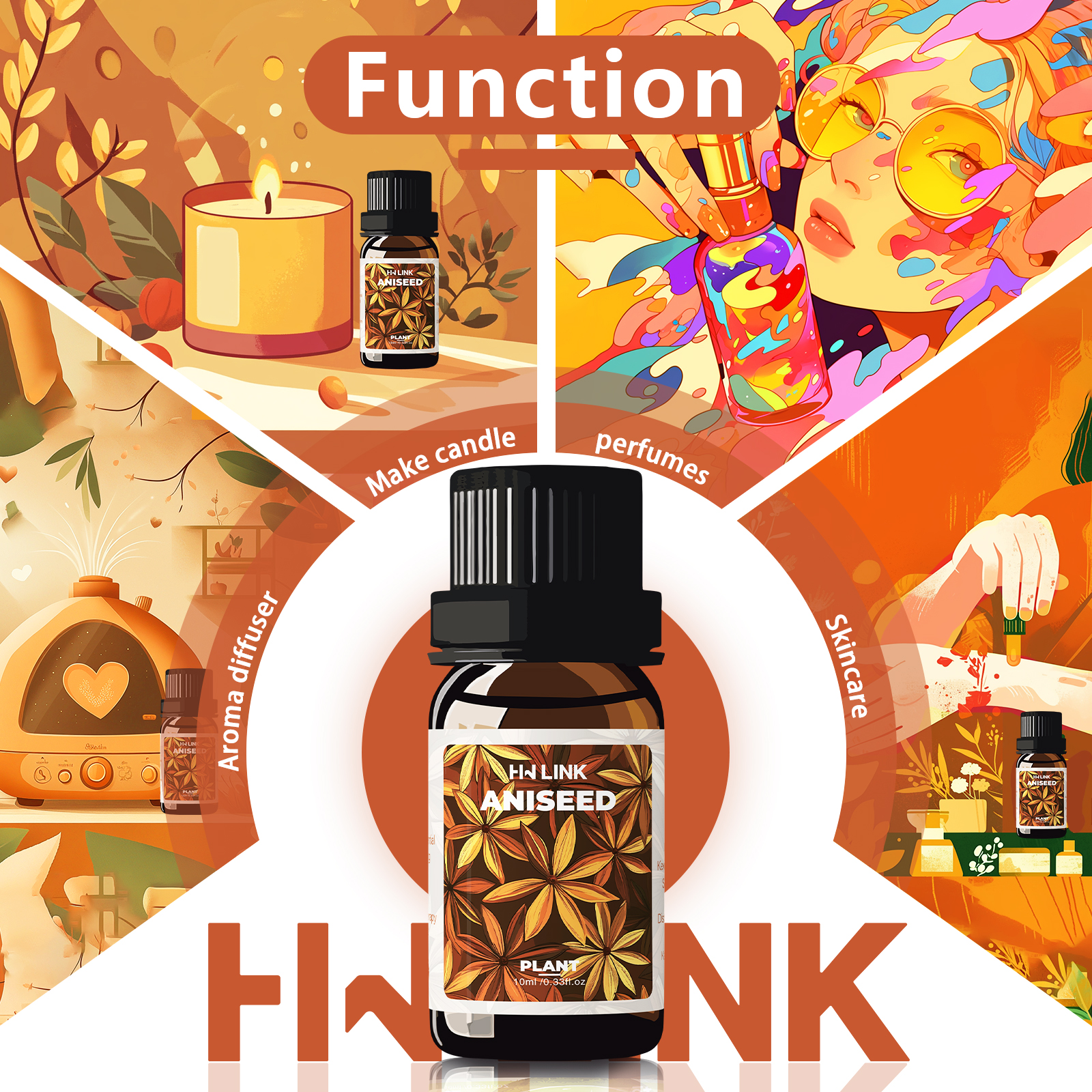Star Anise Essential Oil Skincare 10ml Natural Aroma | for Diffuser, Candle Making Aromatherapy & Perfume Making Gifts