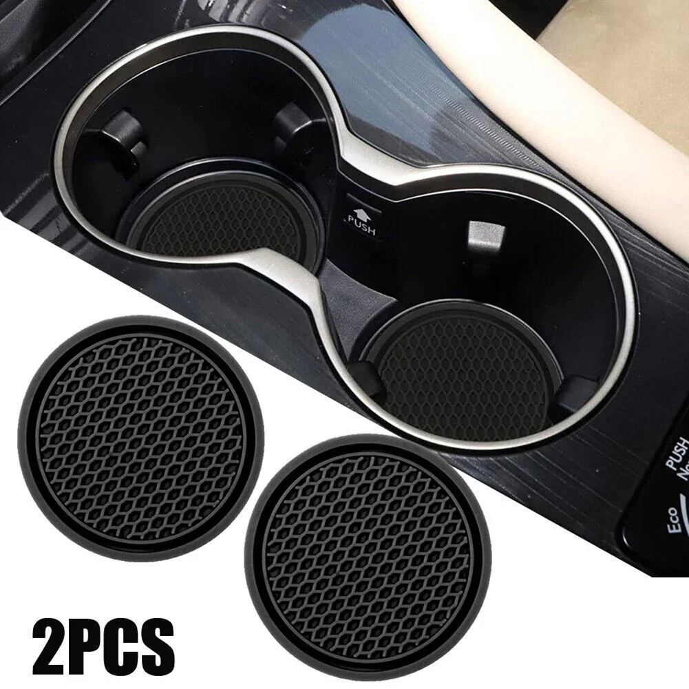 New Car Cup Holder Anti-Slip Silicone Insert Coaster Mat Universal Car Accessories Black Fit For Most Cars
