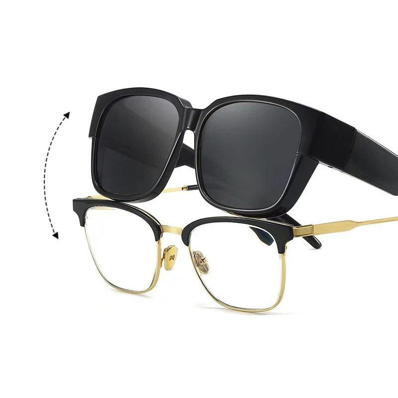 Nuevas gafas de sol polarizadas de moda, gafas graduadas para miopía, gafas portátiles para hombres y mujeres, gafas de conducción de pesca Vintage