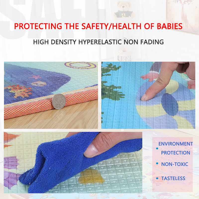 EPE ベビーゲームカーペット、アクティビティマット、ジム、クロール、フロア、EVA フォームおもちゃ、200x180cm