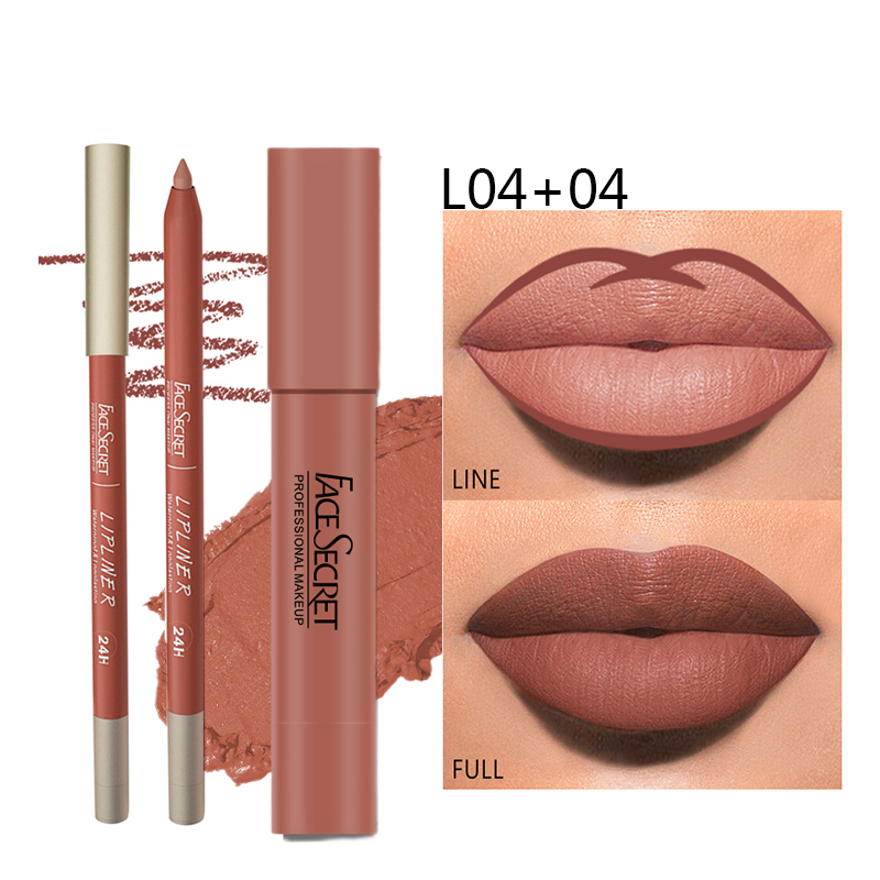 Impermeável Matte Lipstick Set, maquiagem de lábios de longa duração, renderização de cores suaves, cosméticos femininos