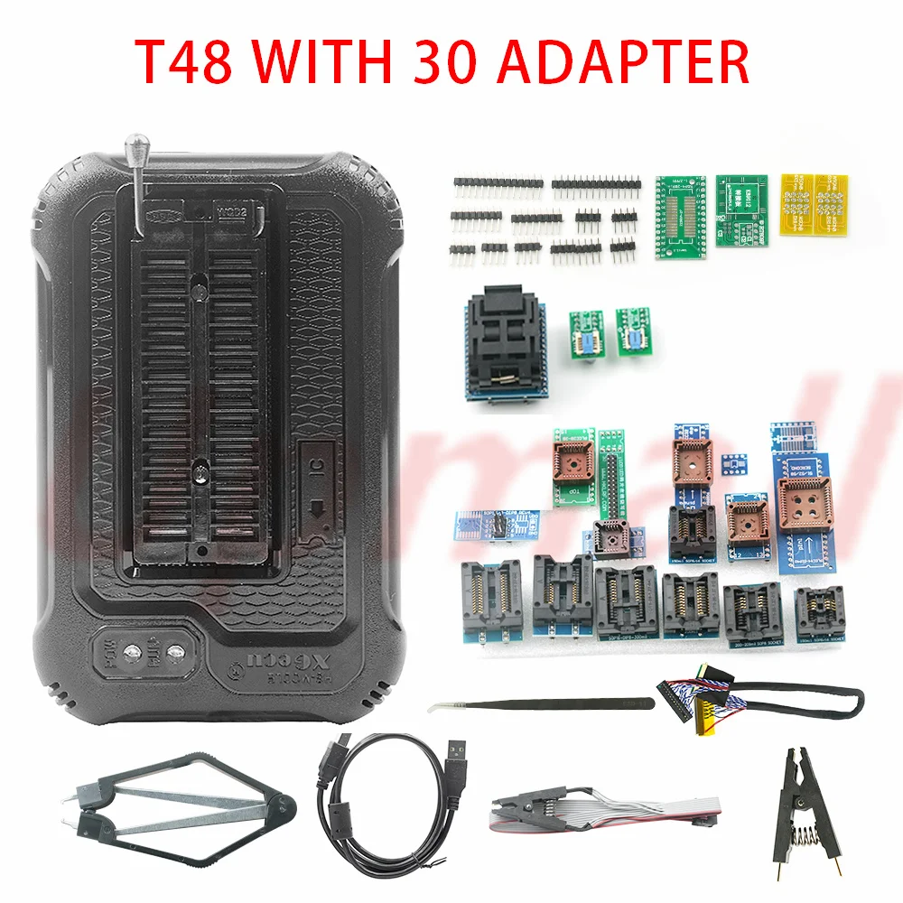 Programador Universal USB XGecu T48 TL866II -3G con 42 adaptadores V12.67 compatible con 17386 + IC SPI Flash NAND EEPROM MCU PIC AVR