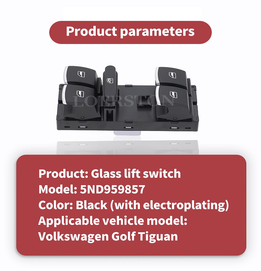 Botão de controle do interruptor mestre da janela elétrica 5nd959857 para vw jetta tiguan golf gti mk5 mk6 passat b6 cc seat leon mk2 5nd 959 857