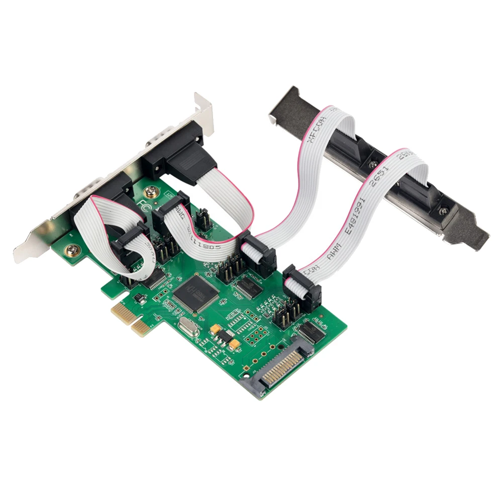 BABQ PCIE-4 직렬 포트 카드 산업용 등급 COM 포트 RS232 신호 1 핀/9 핀 전원 공급 장치 DB9 핀 Wch384 칩셋