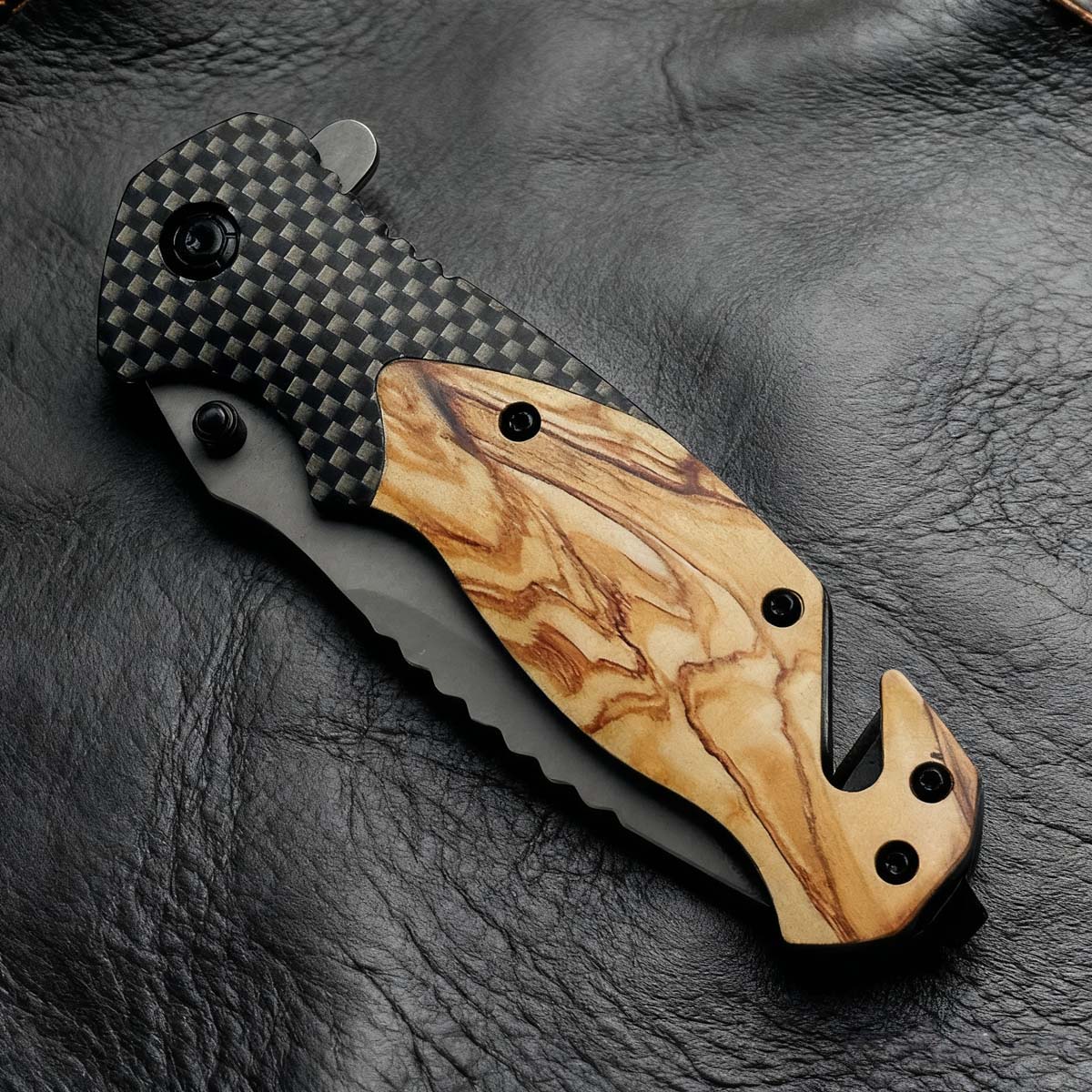 Multi-Functional Safety Folding Knife EDC Pocket Knife with Lock Fruit Knife for Outdoor Survival Camping