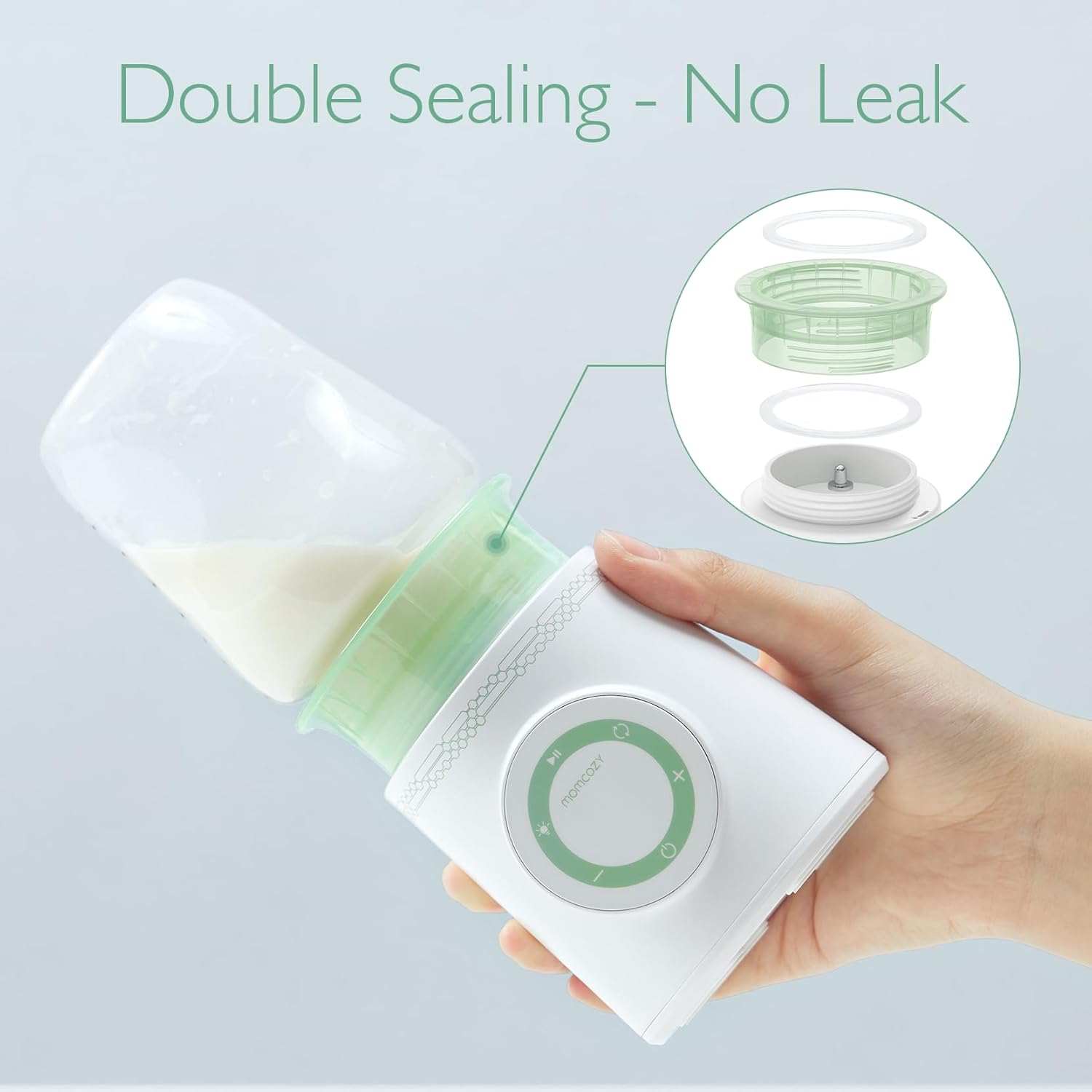 Aquecedor de mamadeiras portátil Momcozy para viagens, dupla à prova de vazamentos com aquecimento rápido, aquecedor de mamadeiras de material de segurança