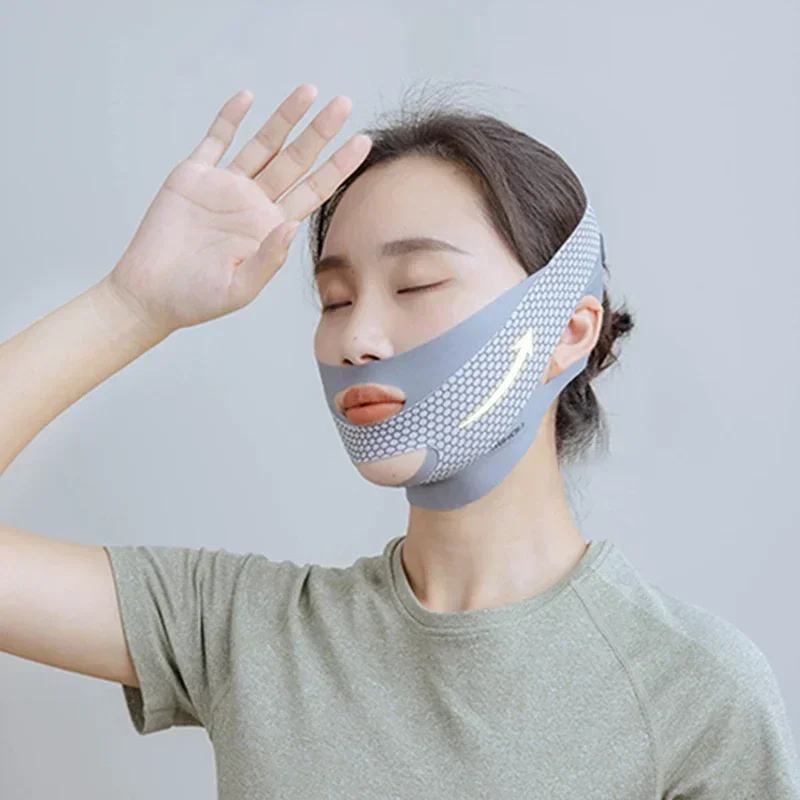 ยกกระชับใบหน้าด้วย Sleep Face V Shaper ผ้าพันหน้ากระชับสัดส่วน ช่วยผ่อนคลาย ยกกระชับ ลดเหนียง ลดไขมันหน้า ผ้าพันหน้ากระชับสัดส่วน นวดหน้า