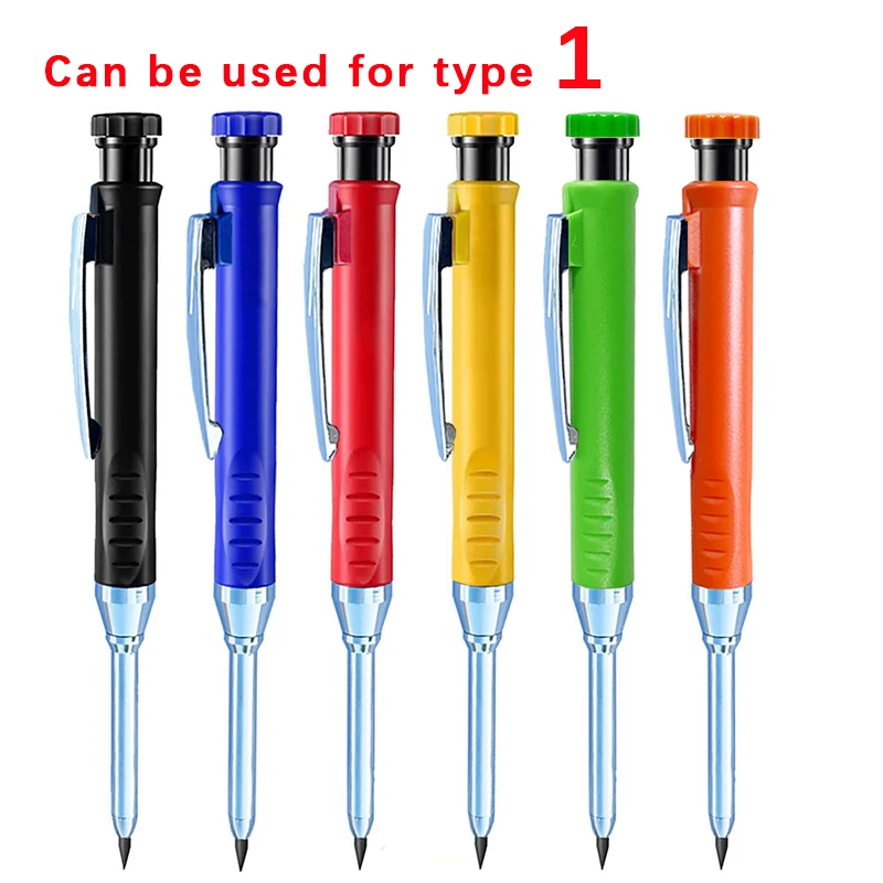 2.8mm Colored Replaceable Refill Rods for Woodworking Pencil Deep Hole Leads Marking Tools Special Sharpener 12CM Length Core