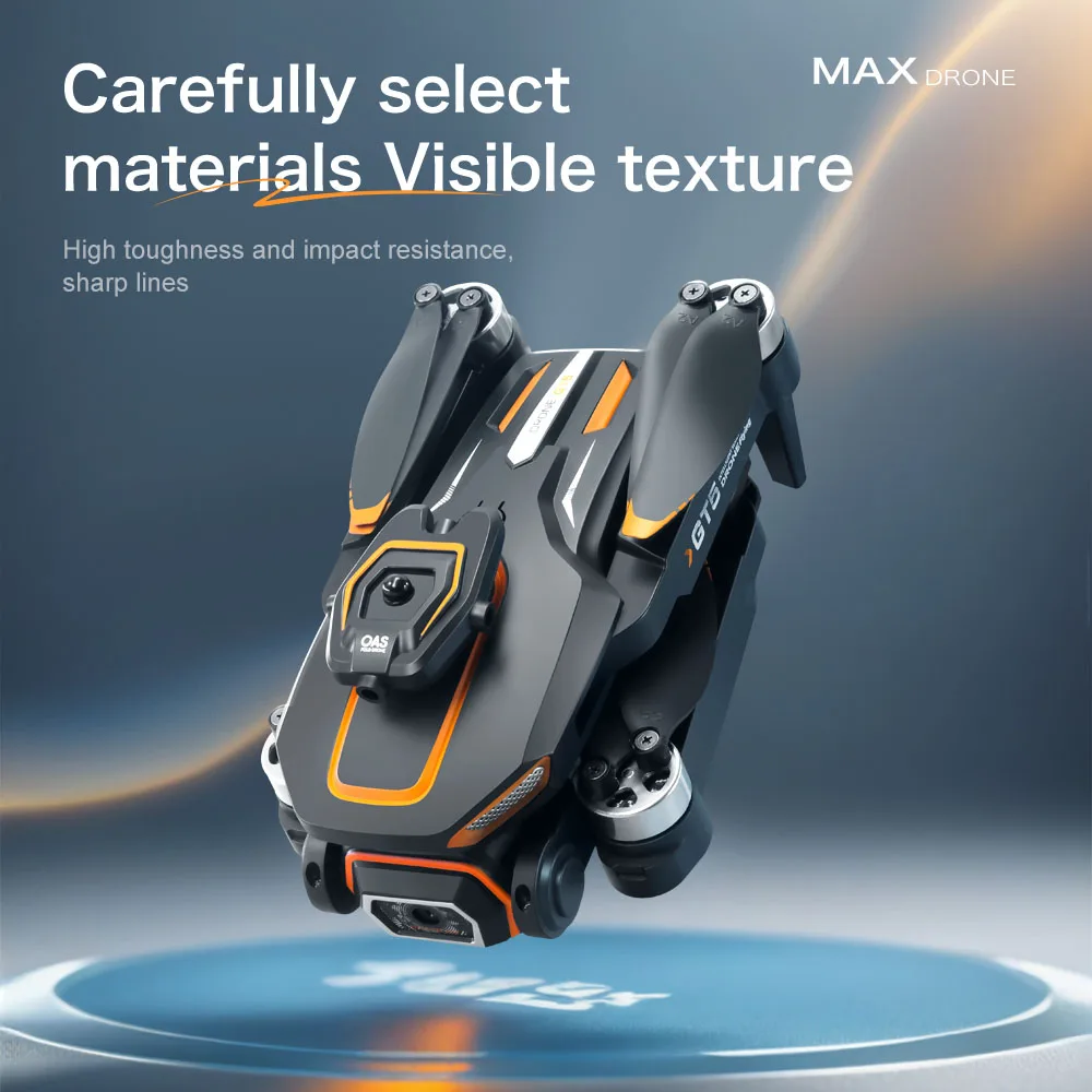 Gt5 8k hd fluxo óptico lente dupla drone com câmera grande angular dobrável quadcopter wifi crianças controle remoto presente de aniversário