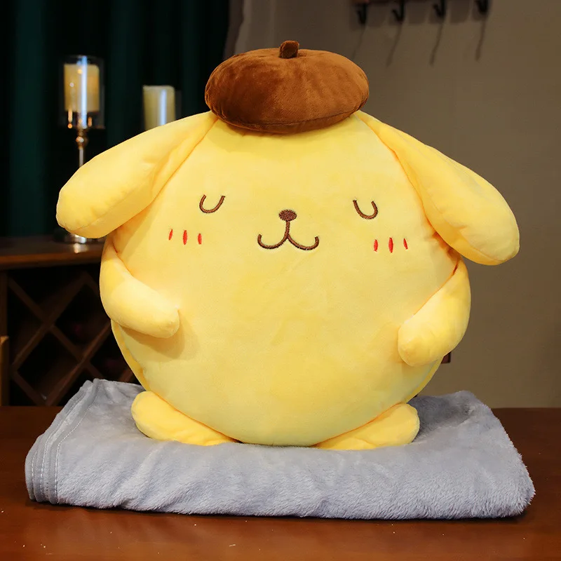 40 ซม.Sanrio Pompompurin ตุ๊กตาของเล่นตุ๊กตาขนาดใหญ่น่ารักหมอนของขวัญเด็ก Super Soft Pom Pom Purin Plushie ตุ๊กตาตกแต่งห้อง