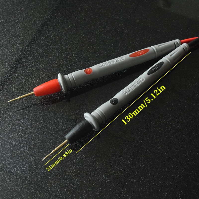 Multímetro Digital 20A 1000V cables de prueba de sonda Pin aguja súper punta multímetro probador Cable de sonda de plomo Cable de pluma