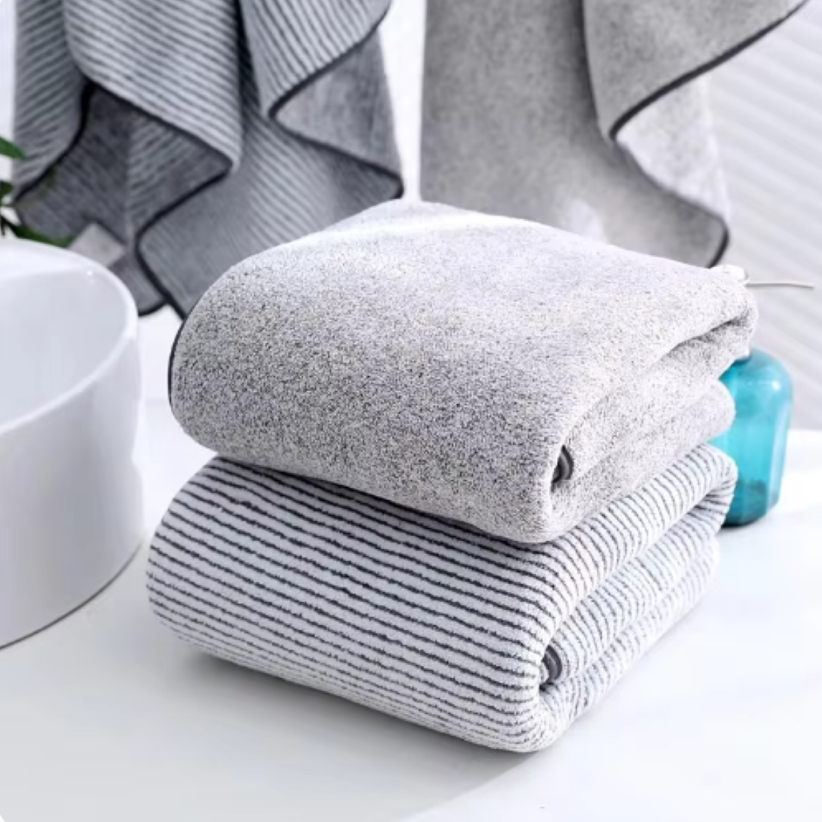 Toalhas De Banho De Microfibra Espessada Para O Corpo, Toalha De Esportes De Ginástica, Robe De Banho Para Spa, Home Beath, 1Pc