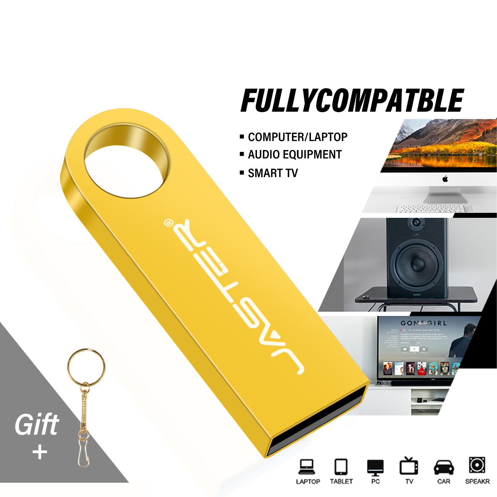 USB Flash Drive 128GB Pendrive 128GB Memory Stick 32GB 4GB Metal 64 GB Pen Drive 8GB USB Stick 16 GB Free Chain USB Flash Drives