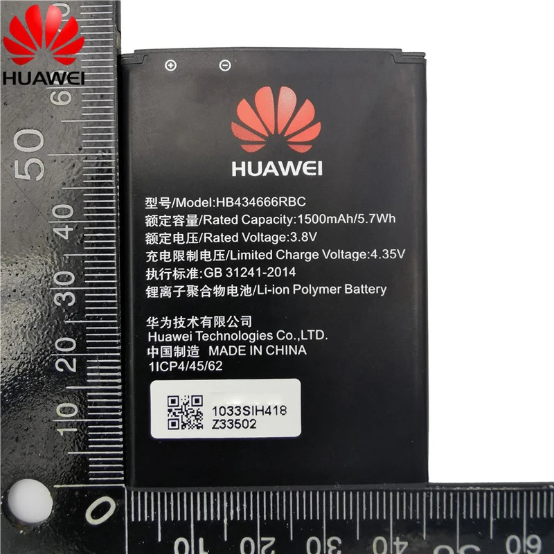 แบตเตอรี่แท้ 100% HB 434666 RBC สําหรับ Huawei Router E5573 E5573S E5573s-32 E5573s-320 E5573s-606 -806 ความจุ 1500mAh