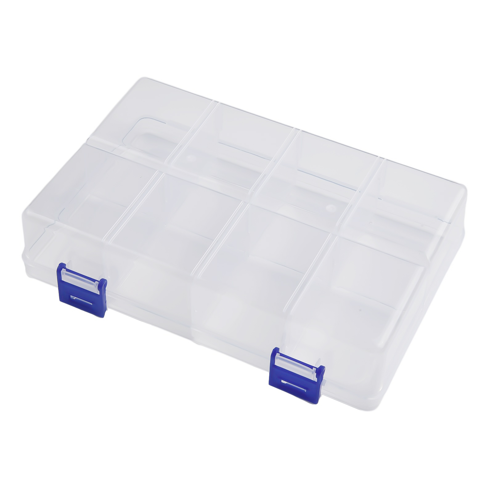 Transparente Kunststoff Aufbewahrung sbox verstellbar 8 Gitter Fach Schraube Behälter Organizer Schmuck Ohrring Box Perle Schraube Lagerung