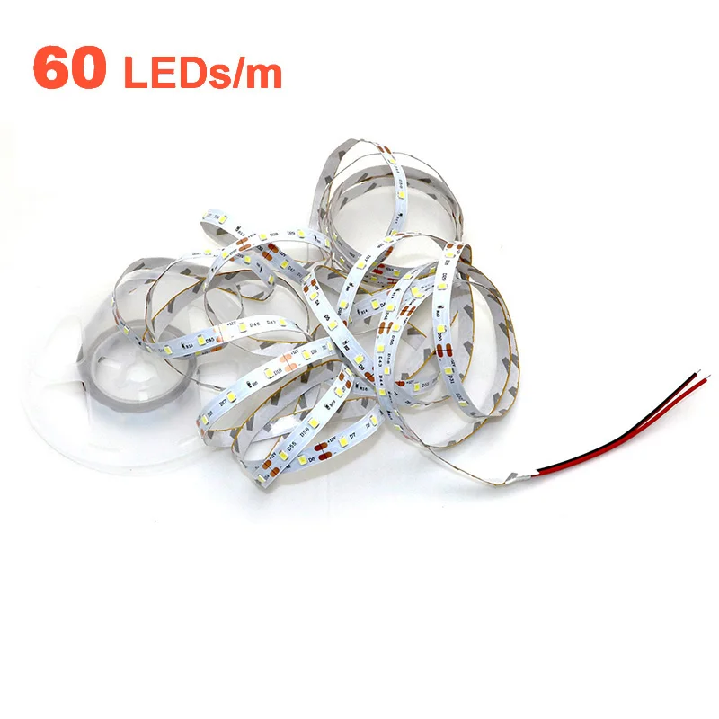 12V 24V LED Strip 2835 120 LEDs/m โคมไฟแถบสีชมพูสีแดงน้ําแข็งสีฟ้าสีเขียวสีเหลืองทองสีส้มยืดหยุ่นกันน้ํานุ่มโคมไฟบาร์