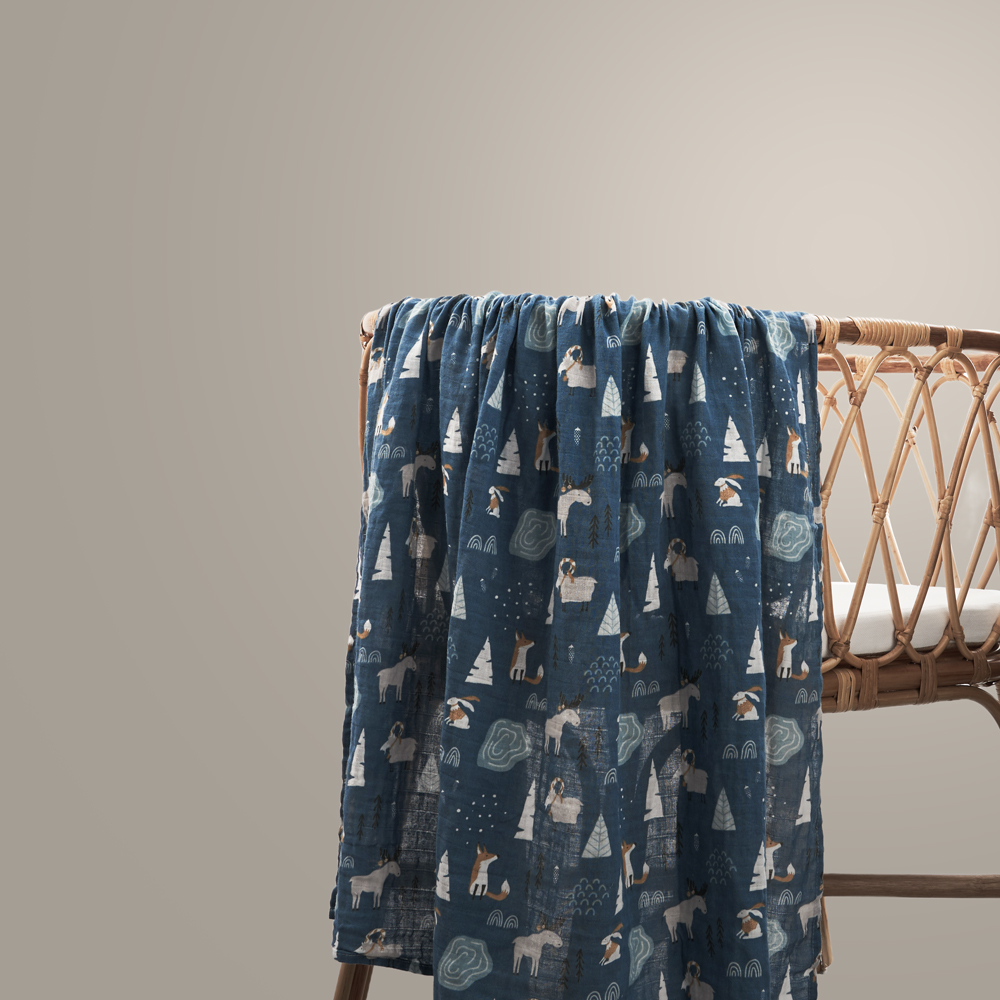HappyFlute 1 pz Mussola Fibra di Cotone Fasciatoio per Neonato Coperta Avvolgente per Neonato 120x110 cm
