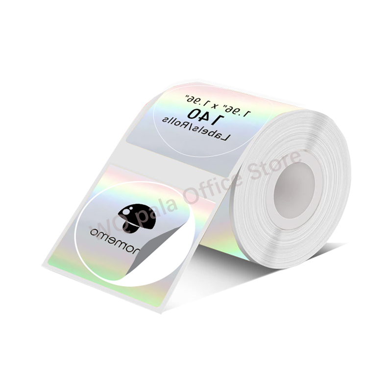 2 Rolls Laser Adhesive paper Sticker 50x50mm For Portable Printer Phomemo Two Inch Series Waterproof  apply for bakeries