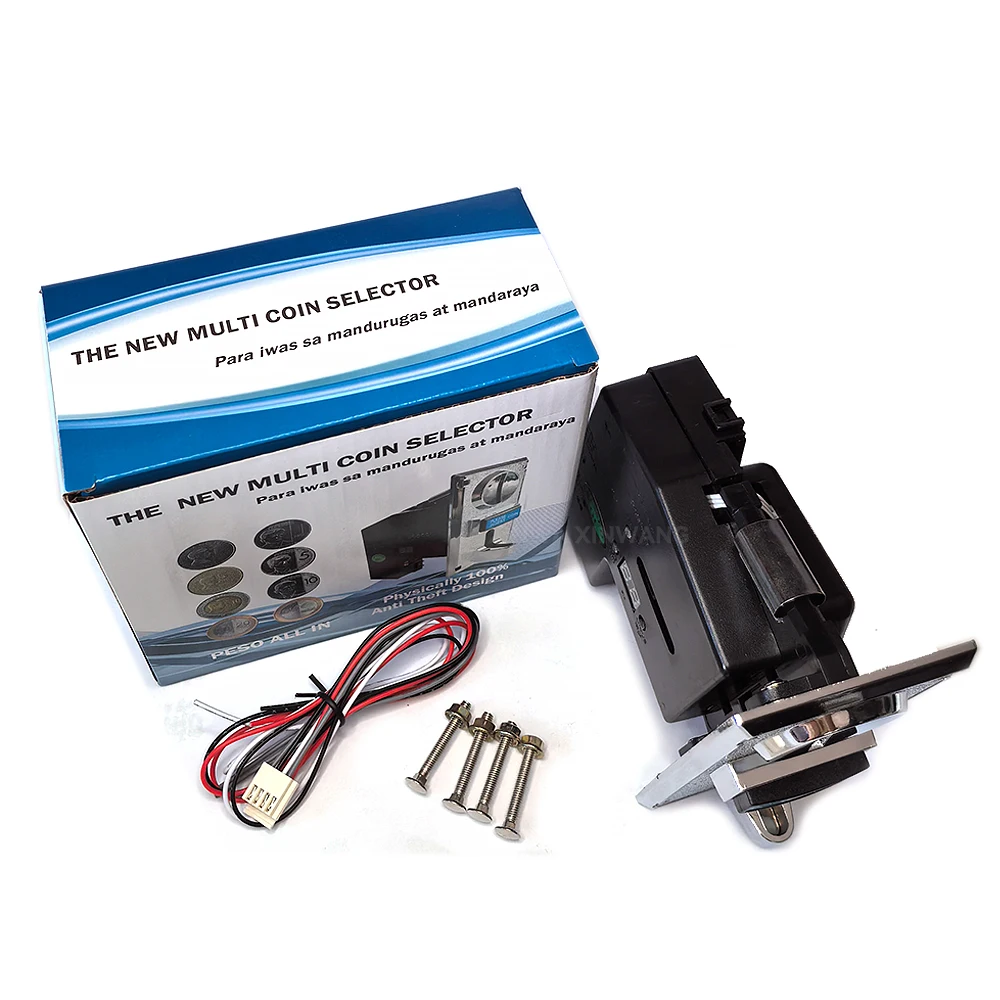 Multi Münz akzeptor Spiel Token Mechanismus mit 4-poligem Kabel für Klauen kran Neo Geo Arcade Slto Automaten Flipper Teile