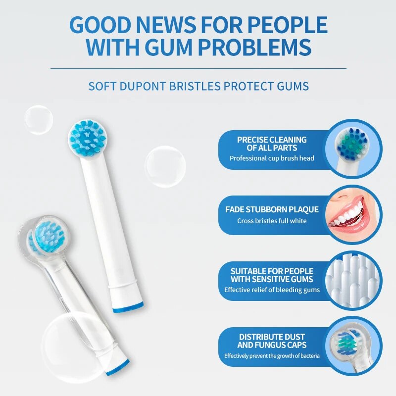 4 szt. Wymienne główki do szczoteczki do szczoteczki elektrycznej Oral-B z wyprzedzeniem moc/witalność precyzyjnym czyszczeniem/Pro Health/triumf/3D Excel