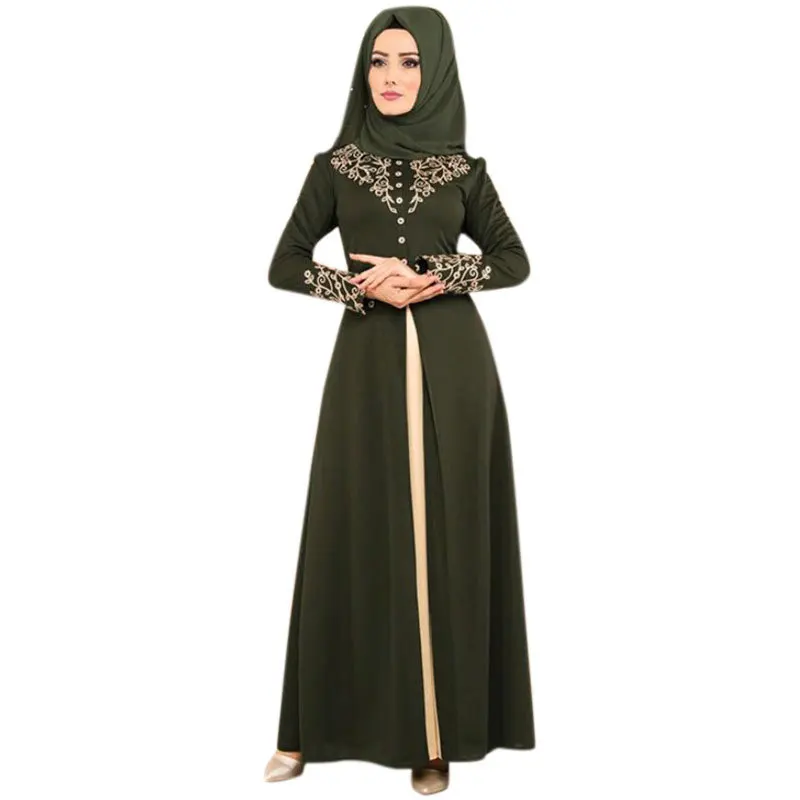 Muslimisches Kleid Damenmode Abaya Dubai Applikationen Türkei Damen Elegant Lang