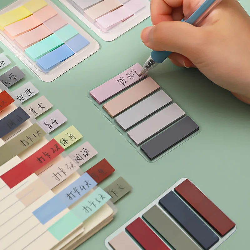100 Tờ Morandi Màu Giấy Dán Ghi Chú Memo Pad Tự Dính Dấu Ghi Nhớ Miếng Dán Học Đồ Văn Phòng Cung Cấp
