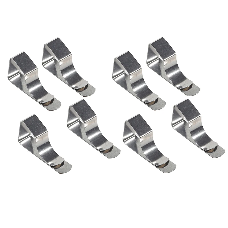 8 Uds Clips para mantel abrazadera antideslizante de acero inoxidable Mini cubierta de mantel ajustable Clips de fijación para acampar boda