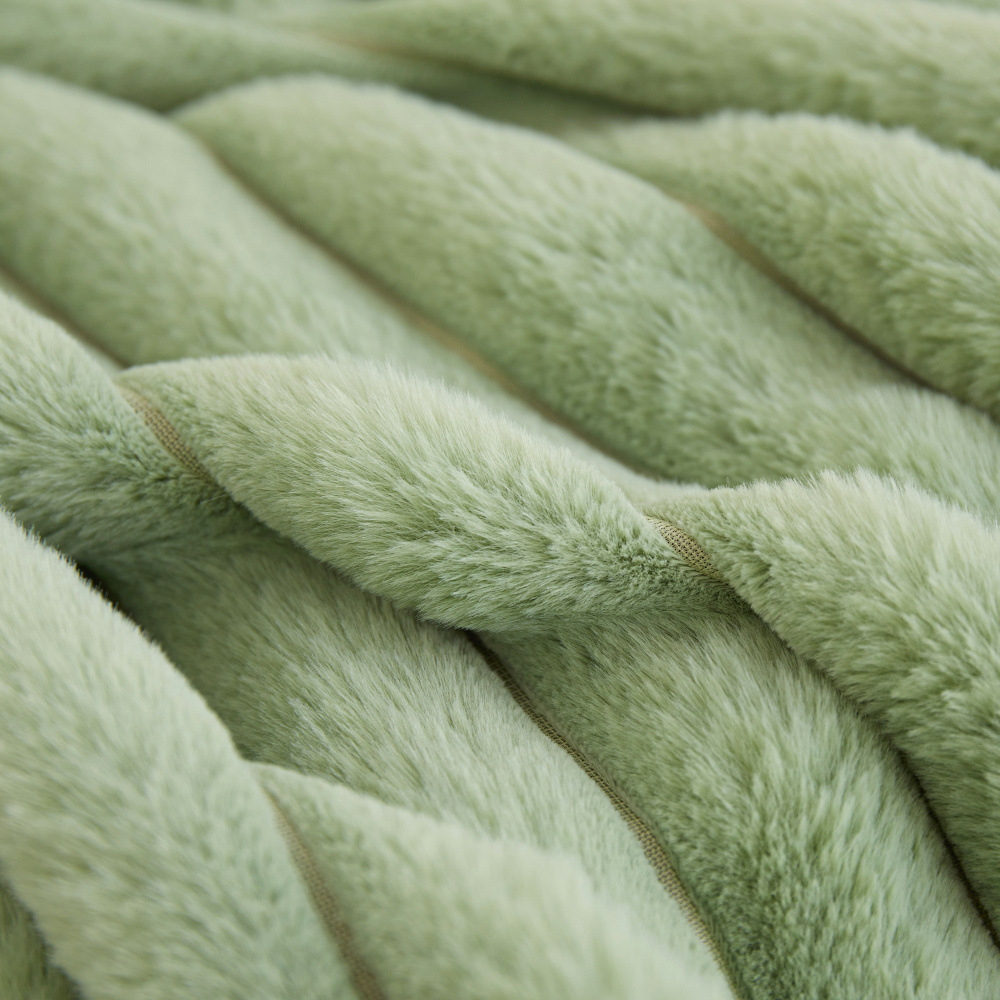 Faux Rabbit Fur Square Cushion Cover Pillowcase 45x45cm Striped Soft  Pillow Cover for Couch Sofa Bedroom Living Room Home Decor