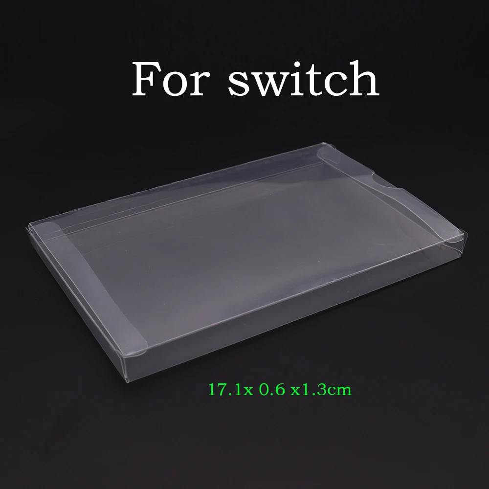 Caja de cartuchos de juego transparente, Protector de plástico PET para juegos CIB para N64 NES SNES para interruptor GB GBA GBC NGPC, 10 Uds.
