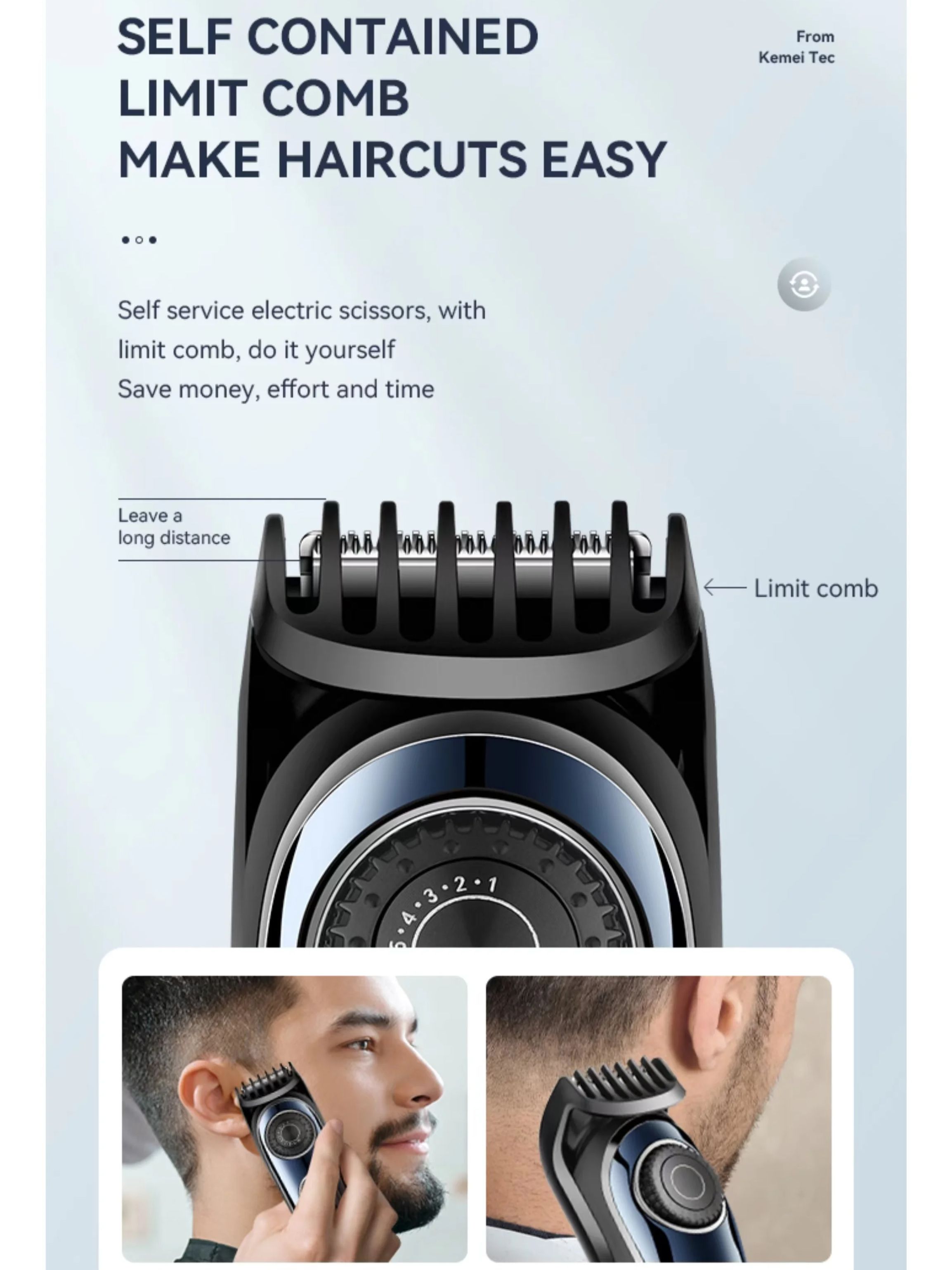 Alta qualidade usb barbeiro à prova dwireless água sem fio aparador de cabelo kemei km-1256 elétrico sem fio profissional máquina de cortar cabelo