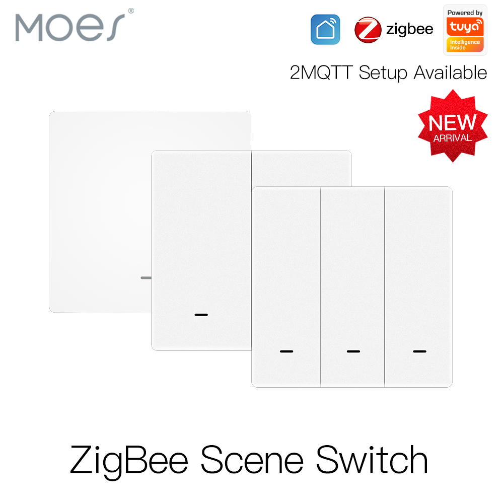 Tuya Zigbee-ワイヤレスボタンスイッチ,9シーン,バッテリー駆動送信機,スマートライフアプリ,1/2/3入力
