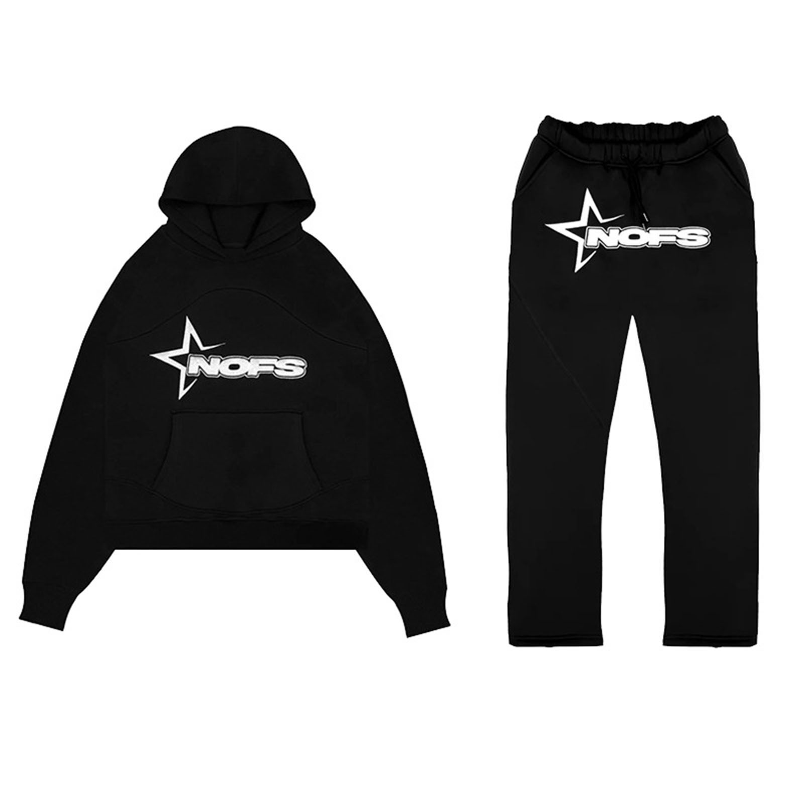 Sudadera con capucha clásica americana, sudaderas holgadas de Hip Hop para monopatín Nofs, conjunto de sudadera de calle de tendencia de otoño e invierno Unisex