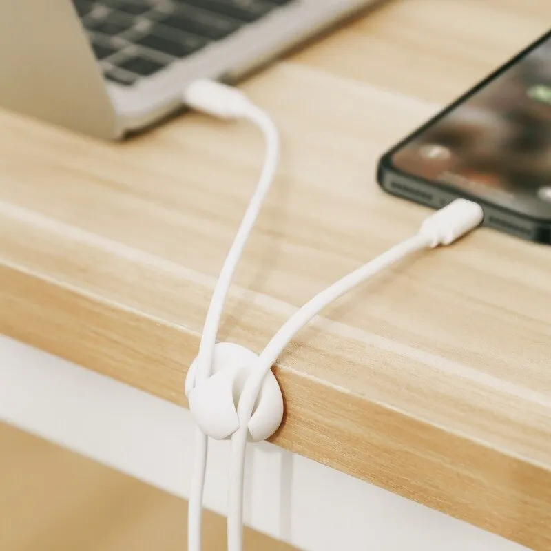 케이블 와인 더 실리콘 USB 케이블 데스크탑 깔끔한 관리 클립 마우스 헤드폰 와이어 주최자 용 케이블 홀더
